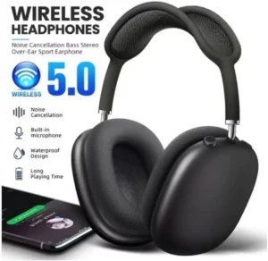 Latest Black Headphone P9 Bluetooth Wireless with ABS Plastic