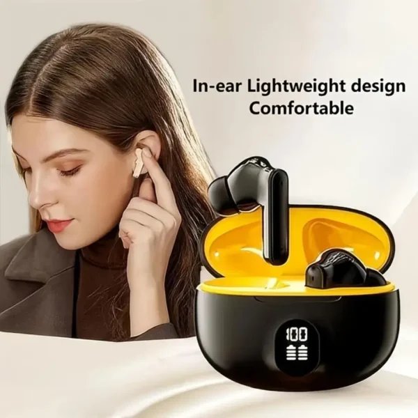 New Wireless Earbuds with Charging Case Black Bluetooth 5.3