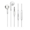 Wired Earphones White ABS Plastic 65cm