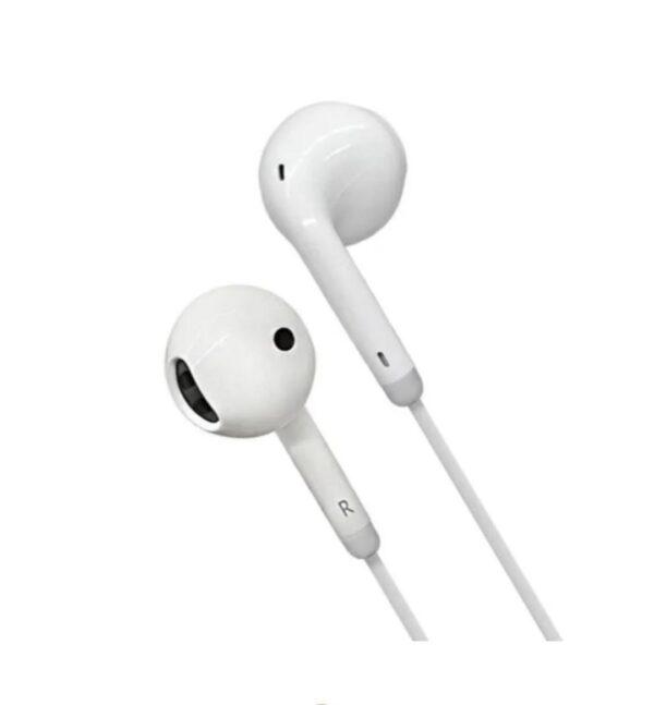 Wired Earphones White ABS Plastic 65cm