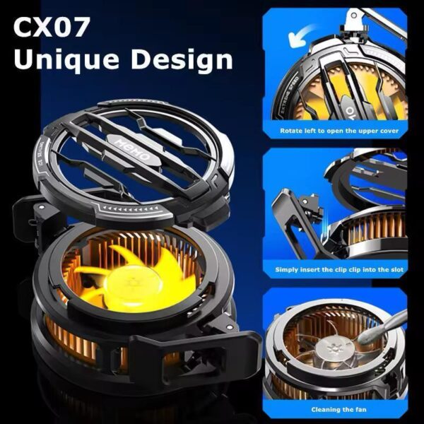 Premium Cooling Radiator for Phones - Black ABS Aluminum