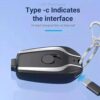 943-91-619087-product-2.jpg Keychain Power Bank Black Portable USB Charging