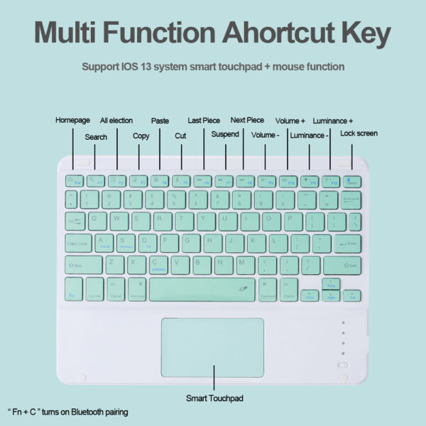 Universal Bluetooth Keyboard Mouse Set with Backlit Keys